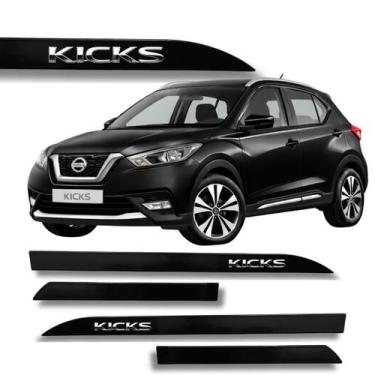 Imagem de Jogo de Friso Porta Nissan Kicks Cromado Alto Relevo Cores Protetor de
