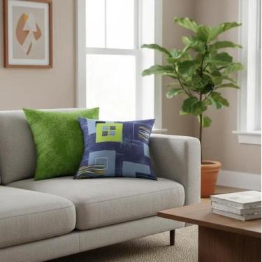 Imagem de 8 Capas de Almofada Decoração Sala ou Quarto 40CM x 40CM - raner, Azul