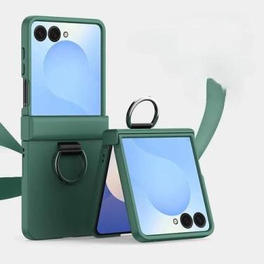 Imagem de Capa Dura Para Samsung Galaxy Z Flip 7 FE 6 5 4 3 Com Anel E Proteção 