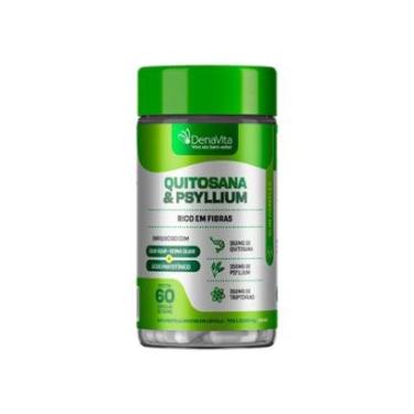 Imagem de Quitosana e Psyllium, Triptofano, Ácido Pantotênico, Denavita-Unissex