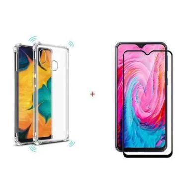 Imagem de Kit capa anti shock + película de vidro 3d galaxy a20 / a30 bordas pre