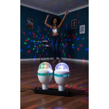 Imagem de Kit 2 Lâmpadas LED Giratórias Festa RGB 3W Bivolt - Congratulations St