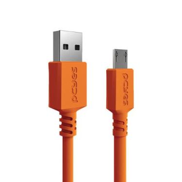 Imagem de Cabo Micro USB para USB a 2.0 - Laranja - Caixa JBL - 2M - PMUAM-2L - 