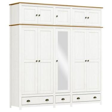 Imagem de Guarda Roupa Casal Topázio 10 Portas e 3 Gavetas com Espelho - Finestr