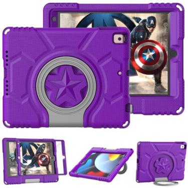 Imagem de Capa Infantil DICEKOO para iPad 10,2" 7ª-9ª Geração Roxa