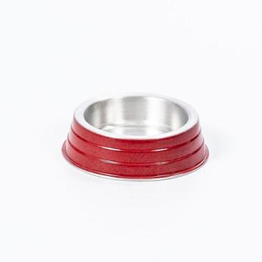 Imagem de Comedouro Bebedouro Pesado de Alumínio para Cães e Gatos NF Pet Cor Ve