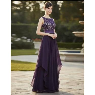 Imagem de Vestido Longo Festa Várias Cores Madrinha Ref 51 - Luaserena, Violeta 