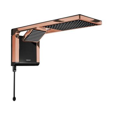 Imagem de Chuveiro Lorenzetti Acqua Duo Ultra Black Rosê Gold 220V/7800W