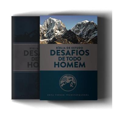 Imagem de Bíblia De Estudo - Desafios De Todo Homem NVT (Capa Azul e Cinza) - Mu
