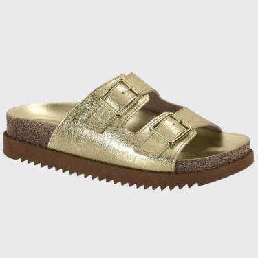 Imagem de Sandália Slide Feminina Flatform Papete Tiras Moleca 5500.105.27054, D
