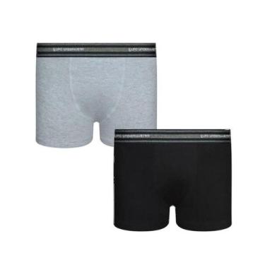 Imagem de Kit Lupo 2 Cuecas Boxer Infantil Básica 00141 Mescla, 00141, P, Mescla