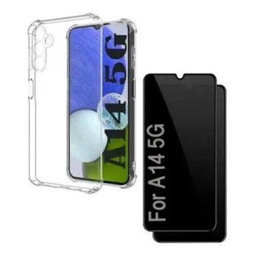 Imagem de Capa Anti Impacto + Película Privacidade Vidro Para Samsung Galaxy A14