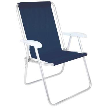 Imagem de Cadeira Alta Conforto Total Mor, Alumínio, Azul Marinho  2182