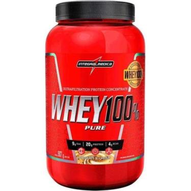 Imagem de Whey Protein Concentrado Integralmédica 100% Pure - 907g, Morango