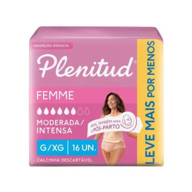 Imagem de FRALDA GERIATRICA PLENITUD FEMININA G/XG 16 un, 1 pacote, G/XG, 16