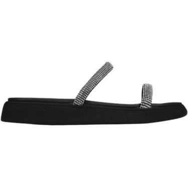 Imagem de Chinelo Moleca Macio Brilho Strass 5469.118, Preto, 38
