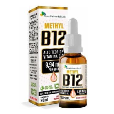Imagem de Vitamina B12 Metilcobalamina 9,94mcg Por Gota 20ml Sabor Morango - Flo