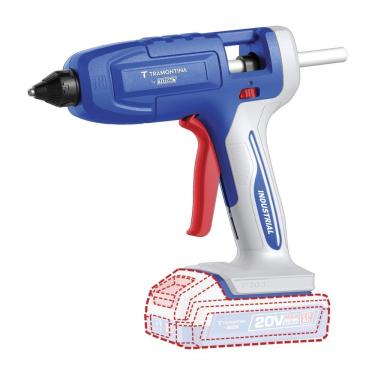 Imagem de Pistola de Cola Quente 20V com Dispersão 13-18g-min e Bastão 11,2mm sem Bateria Tramontina