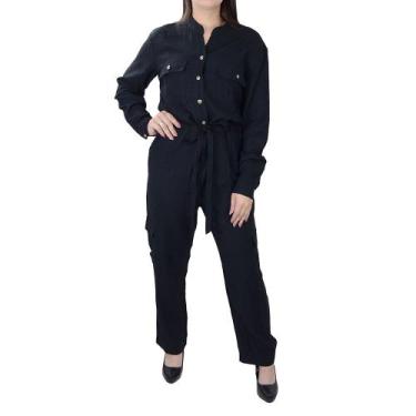Imagem de Macacão Feminino Esmeral Longo Preto - 36223, M