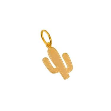 Imagem de Berloques para pulseiras Cacto detalhado Nordeste folheado - Dondocas.