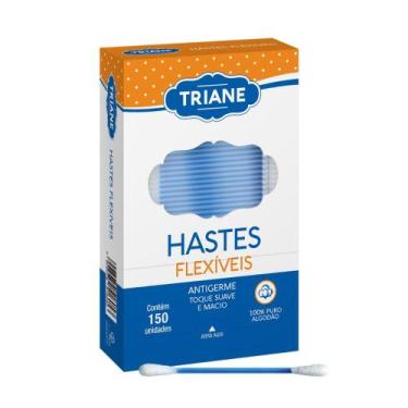 Imagem de Hastes Flexíveis Triane Ponta Macia de Algodão 150 Unidades