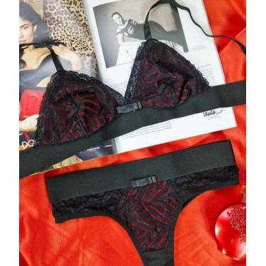 Imagem de Conjunto Dominique Cor:RubiTamanho:P - Bau da Lingerie, Rubi, P