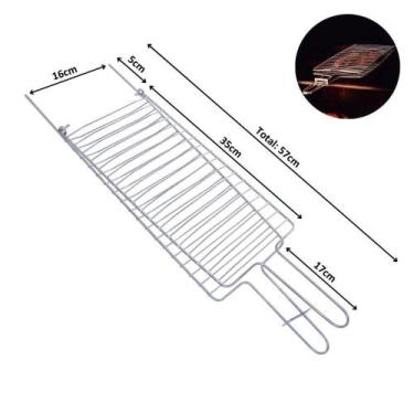 Imagem de Grelha Dupla Para Churrasco Côncava N1 57x16cm Condor