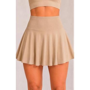 Imagem de Short Saia Poliamida Feminino Com Short Interno Fitness 8824 - Afterbo