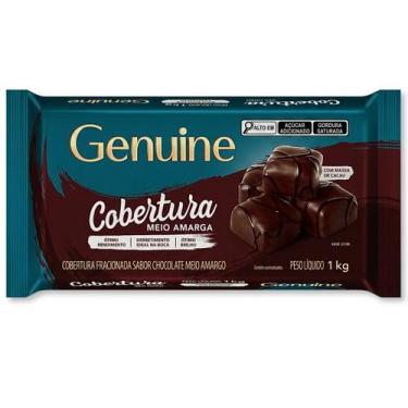 Imagem de Barra Cobertura Genuine 1Kg - Meio Amargo - Cargill Genuine