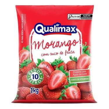 Imagem de Suco Em Pó De Morango Qualimax 1kg Rende 10 Lts Food Serivce