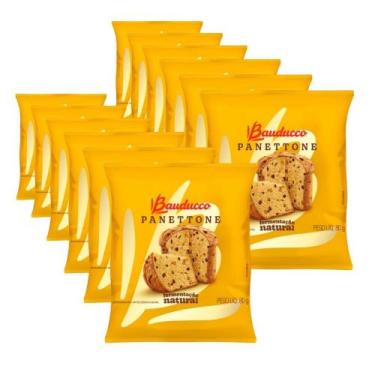 Imagem de 12 Panetone Mini Bauducco Tradicional, Panettone 80g