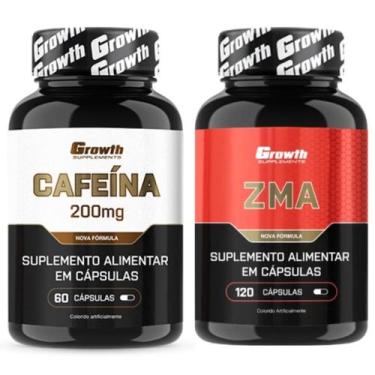 Imagem de Kit Cafeina Pura 200mg 60 Caps + Zma 120 Caps Growth