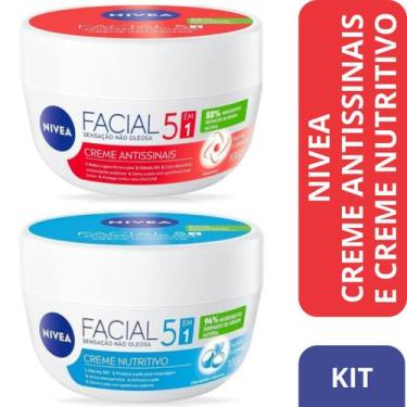Imagem de Kit Nivea Creme Cuidado Faciais Antissinais e Nutritivo 100g
