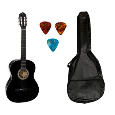 Imagem de Violão Giannini Cordas De Aço Preto S14 Bk kit com Capa e Palhetas