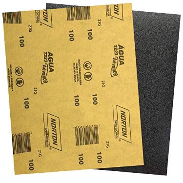 Imagem de Folha De Lixa Água T223 Grão 100 Pacote Com 500 Norton Cinza