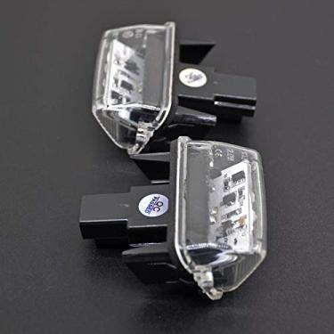 Imagem de 2 lâmpadas de placa de licença de carro LED personalizadas para Toyot a Yaris 2012-2014 / Camry 2013-2014 / Auris 2009-2010
