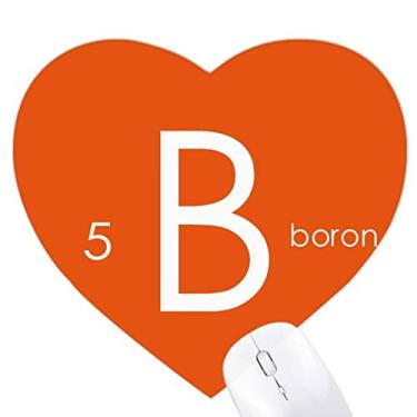 Imagem de Chestry Elements Mesa de época Semetal Boro B Coração Mousepad Tapete de Borracha para Jogos Escritório