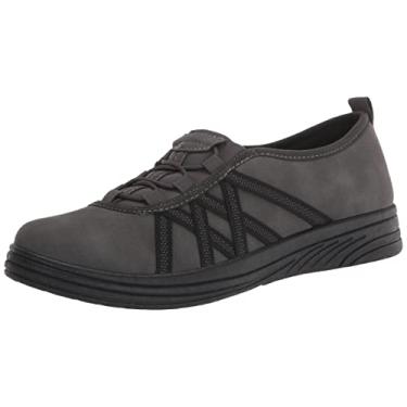 Imagem de Easy Street Tênis feminino Makena casual sem salto, Cinza/Cinza Neoprene/Cadarços Cinza, 7.5