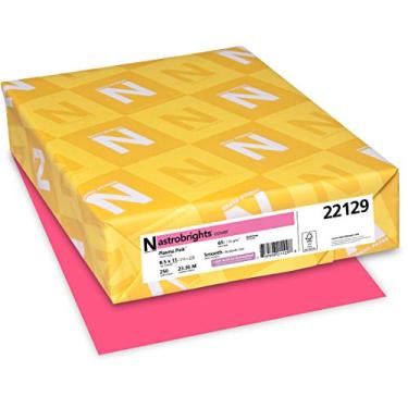 Imagem de Cartolina colorida Astrobrights, peso da capa de 29,5 kg, 21 x 28, rosa plasma, pacote com 250