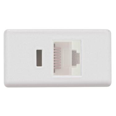 Imagem de Módulo Tomada Tramontina IzyFlat RJ 45 Cat.6 Branco Tramontina