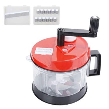 Imagem de Picador de alimentos manual, poderoso processador de alimentos manual de vegetais picador r¨¢pido liquidificador misturador de alimentos, f¨¢cil de limpar, picador de cebola rotativo para alho(M),