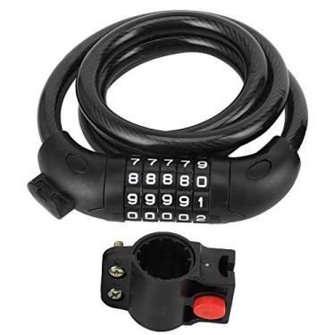 Imagem de Bloqueio de bicicleta com n¨²meros, cadeado de bicicleta el¨¦trica mountain bike fixo port¨¢til anti-roubo cadeado cadeado codificado, Fechadura de combina??o de bloqueio de bicicleta cadeado de bic