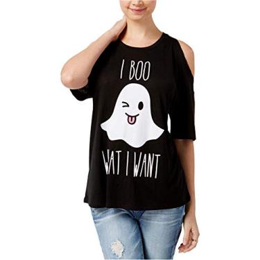 Imagem de Mighty Fine Womens I Boo What I Want Graphic T-Shirt, Black, X-Large