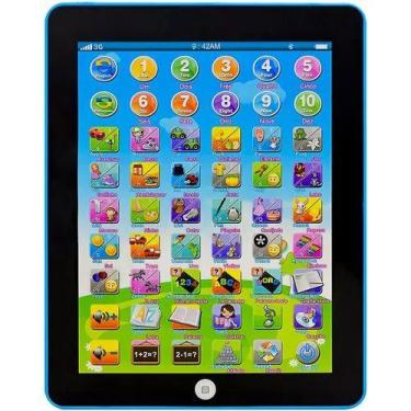 Imagem de Tablet Didático Educativo Infantil Crianças Inglês/Português Azul - We