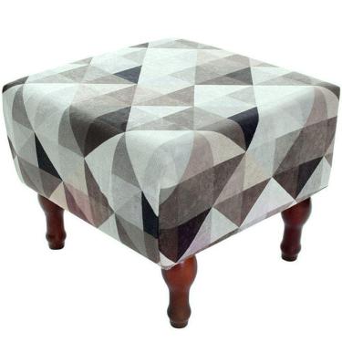 Imagem de Puff Banqueta com Espuma 40x40cm Decorativo Quadrado Pés Madeira BF Colchões 