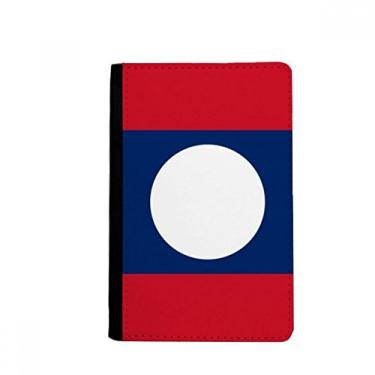 Imagem de Porta-passaporte bandeira nacional do Laos país asiático porta-passaporte Notecase Burse carteira capa porta-cartão, Multicolor