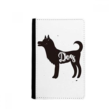 Imagem de Porta-passaporte de animal preto e branco para cachorro capa carteira bolsa para cartão, Multicolorido.