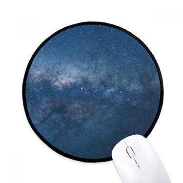 Imagem de Mouse pad Dark Galaxy Blue Stars Clouds Desktop Office Tapete redondo para computador