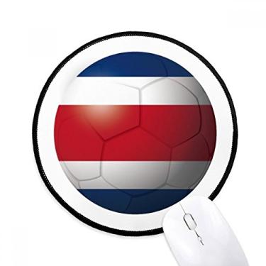Imagem de DIYthinker Tapete redondo para computador com bandeira nacional da Costa Rica futebol americano para mesa de escritório