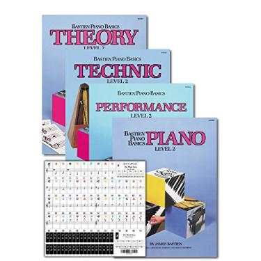Imagem de WHOMYA Bastien Piano Basics Level 2 Learning Set by Bastien - Lesson, Theory, Performance, Technique & Artistry Books & Juliet Music Piano Keys 88/61/54/49 Full Set Removable Sticker…